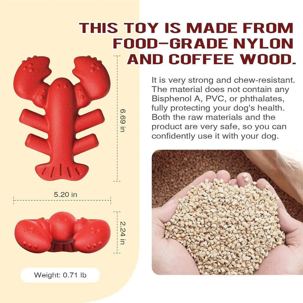 Red large nylon dog chew toy for aggressive chewers on a white background.