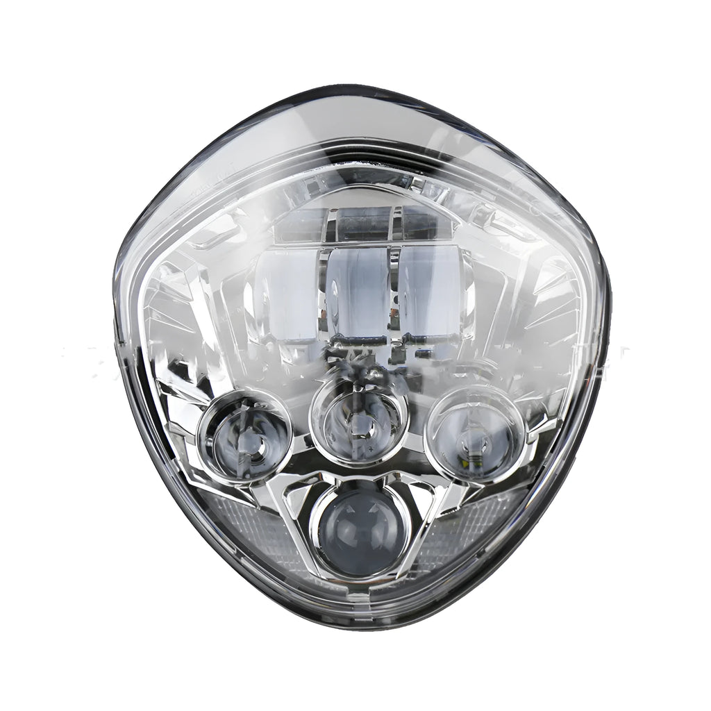 Motorcycle LED headlight near and far beam black aluminium alloy shell waterproof