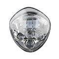 Motorcycle LED headlight near and far beam black aluminium alloy shell waterproof
