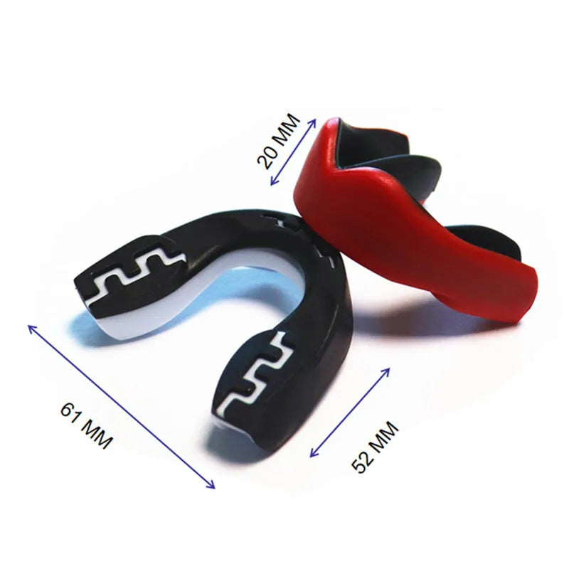 Adult boxing mouthguard with printed teeth pattern for martial arts protection
