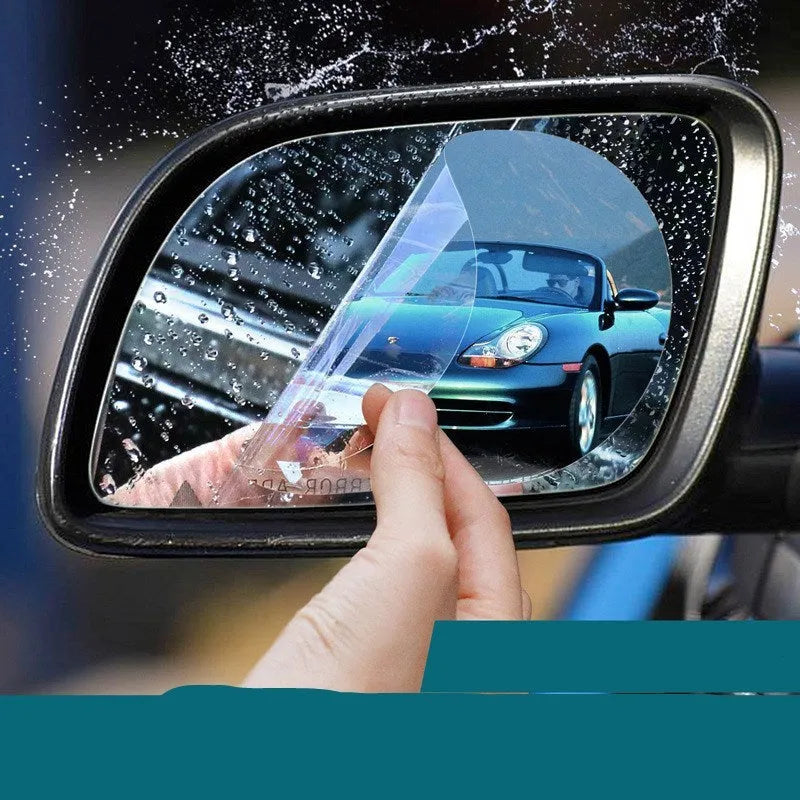 Transparent rain proof film for automobile rearview mirror made of optical grade PET