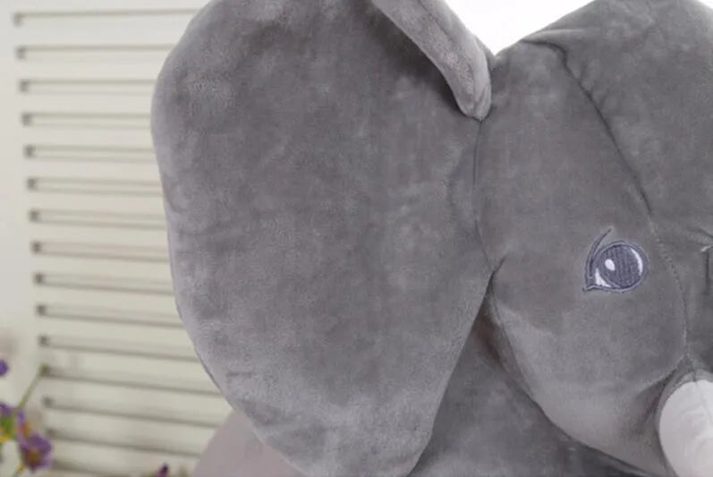 Soft plush elephant doll in blue, 40cm tall, with PP cotton filling and short plush fabric