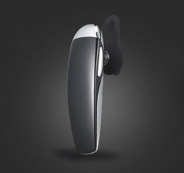 Mini Bluetooth headset with ear-hook design, shown in Black, Gold and White colour options