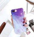 Customized marble phone case with colourful marble design and TPU material for iPhone models
