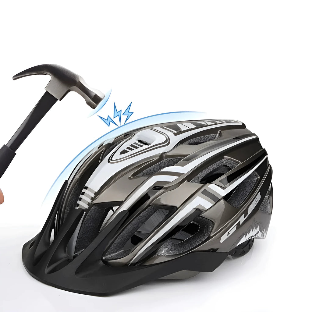 Mountain bike helmet with PC outer shell, EPS liner, USB tail light, 19 holes, 56-59CM