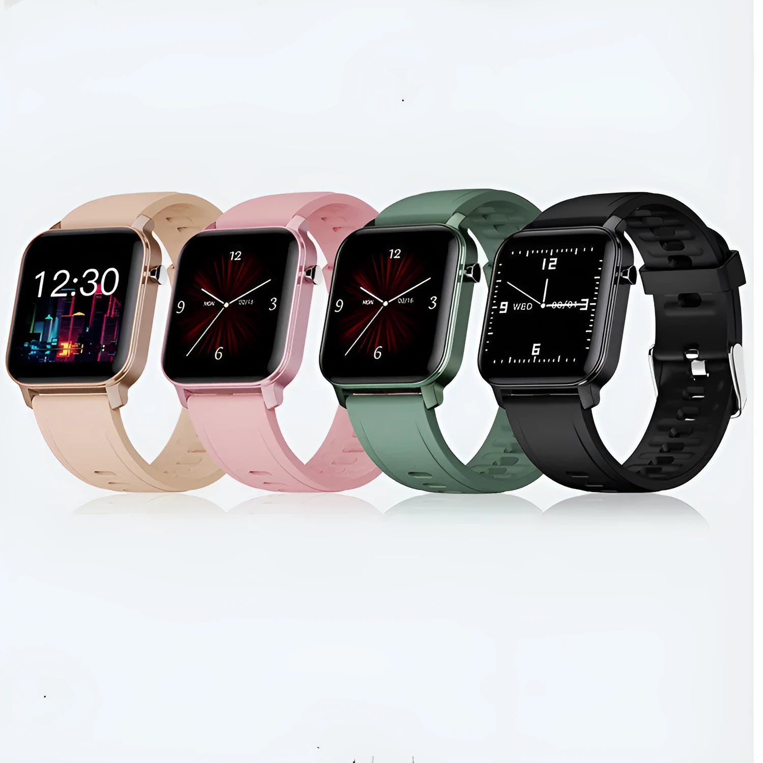 M2 smart bracelet watch with colour screen and black silicone wristband on a wrist.