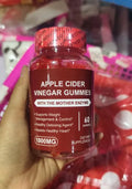 Bottle of apple cider vinegar gummy supplements containing 60 tablets for adult nutritional use