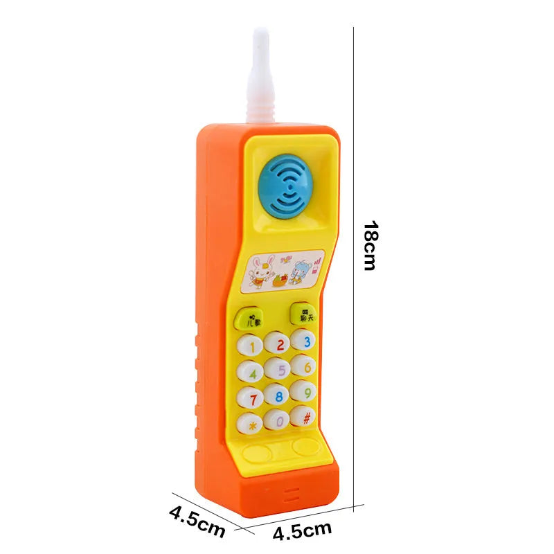 Children's battery-powered cartoon animal toy with sound and light functions for educational play.