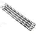 Set of 4 silver electroplated car anti-collision bumper strips each 41cm long with black adhesive backing