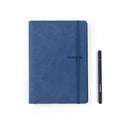Refillable A5 loose leaf notebook with imitation leather cover in Miyue blue