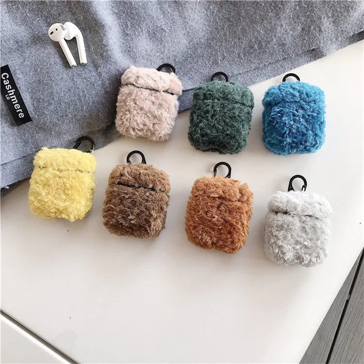 Simple lamb design AirPods protector cover in blue colour for compatible Apple wireless headphones