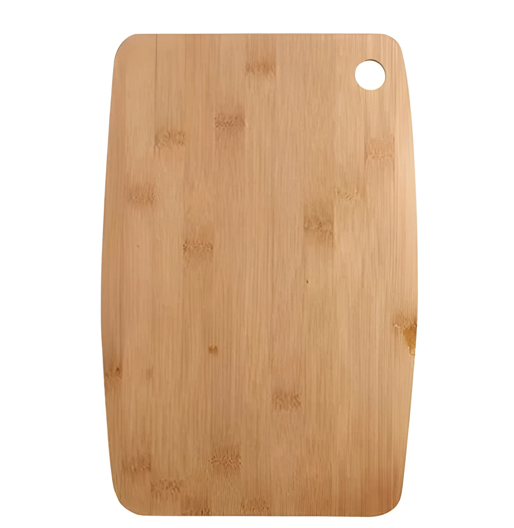 Moso bamboo square kitchen cutting board, 28 x 17 x 1 cm, 305 g, with antibacterial protection for food preparation