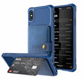 Magnetic PU leather car protection cover with kickstand for iPhone and Samsung in black colour