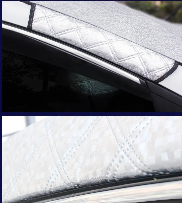 Car snow block aluminised film front windshield cover for frost guard and sun block