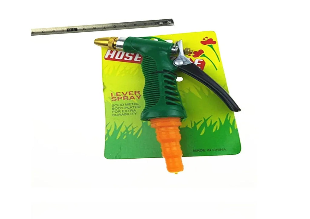 Adjustable high pressure copper head water gun for garden watering and car wash, green copper construction
