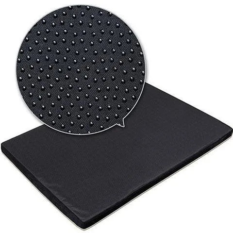 Arthur memory foam pet bed for large elderly dogs in black with low profile and non-slip bottom