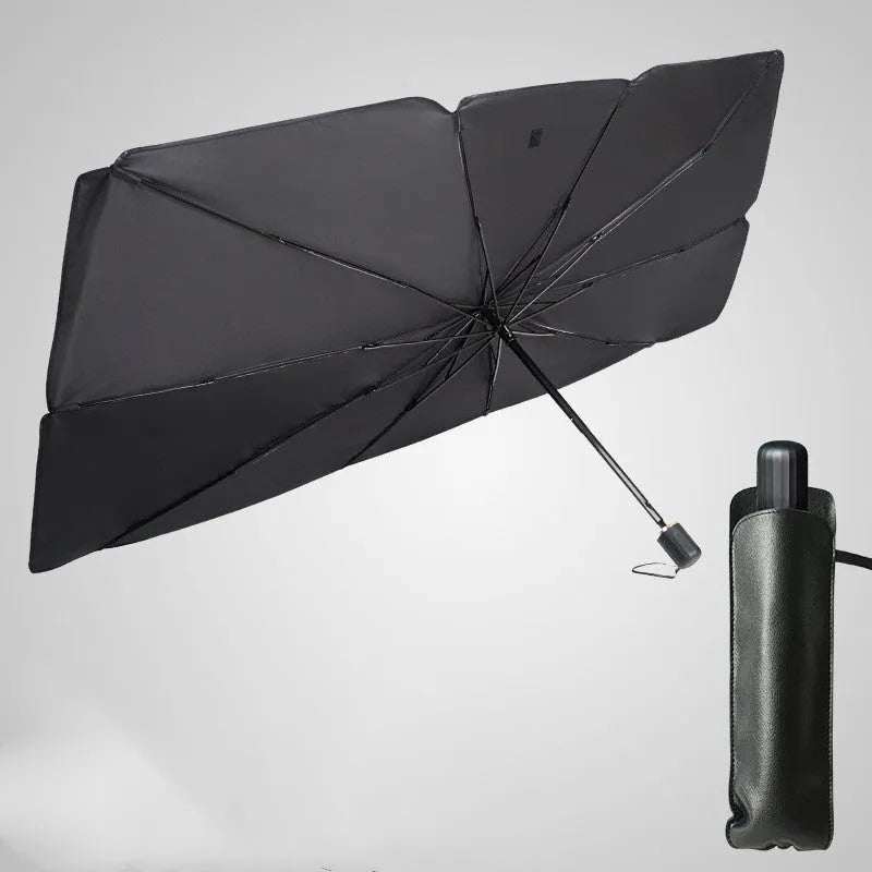 Car front sunshade in silver tape, large 79x145cm and small 65x125cm, colour Parasol