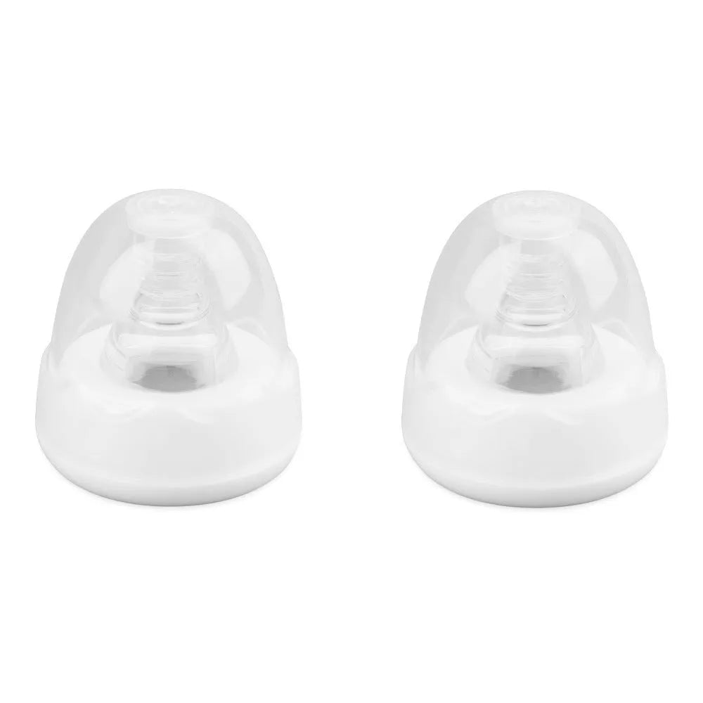 RealBubee USB double electric breast pump with 150ml milk bottle and cold heat pads in purple and white
