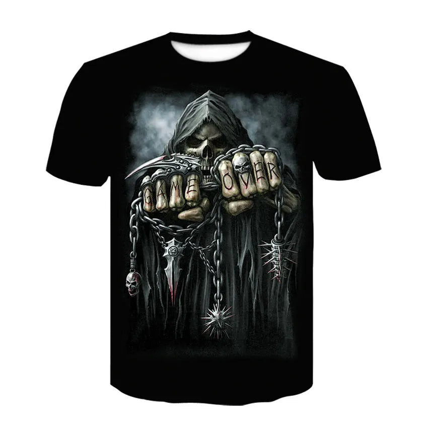 Men's trendy short sleeve 3D digital printed t-shirt in bamboo fibre blend, available in multiple colours and sizes XS-4XL