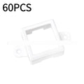 White plastic LED light protective lampshade cover measuring 1.7cm by 6cm