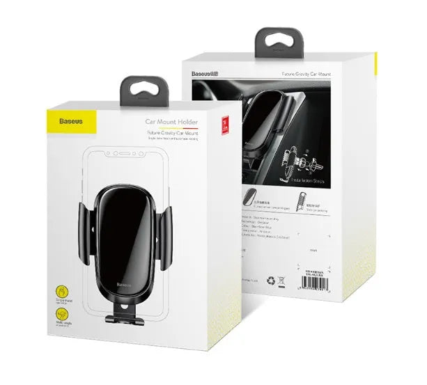 Universal smart car bracket holding smartphone with 360-degree rotation in black, blue or silvery colour
