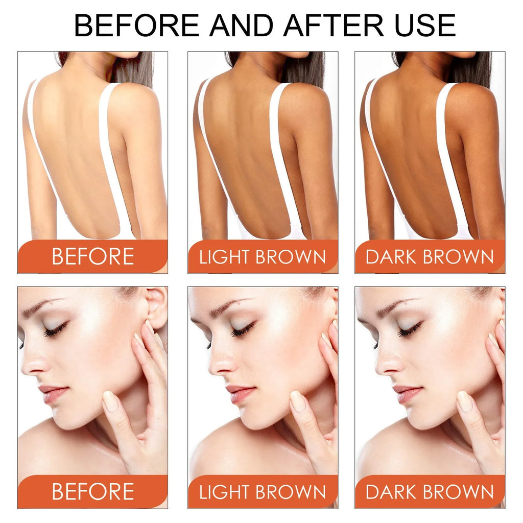 Wheat complexion body tanning cream in 50g pot with compact 5.3cm dimensions
