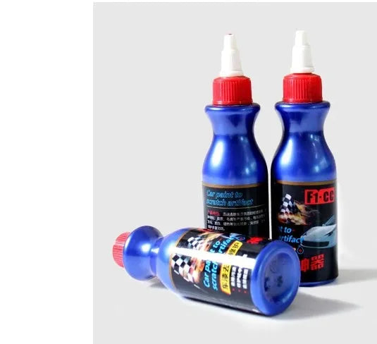 Car paint repair liquid bottle for removing light scratches and providing protective coating