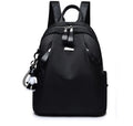 Medium square Oxford cloth rucksack in wine red with double straps and soft handle