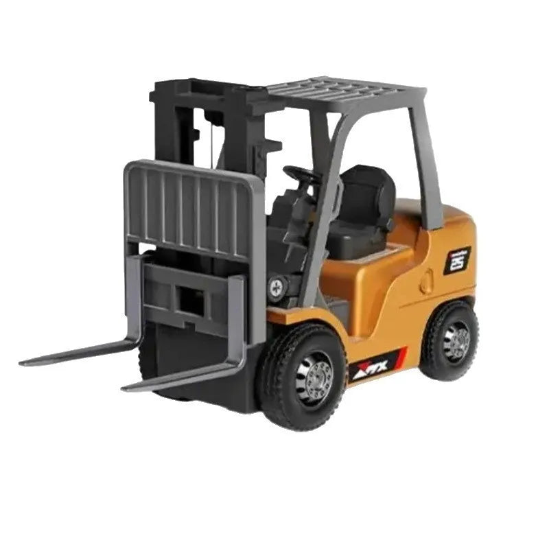 Alloy remote control engineering vehicle toy with mobile phone control, available as forklift, excavator or dumptruck for ages 7 to 14