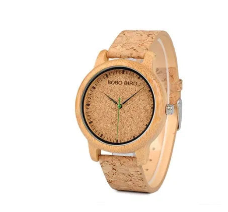 BOBO BIRD bamboo watch M11 M12 with natural wooden case and Hardlex glass face