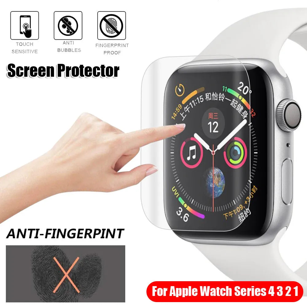 Apple Watch full coverage hydrogel screen protector with scratch resistant coating