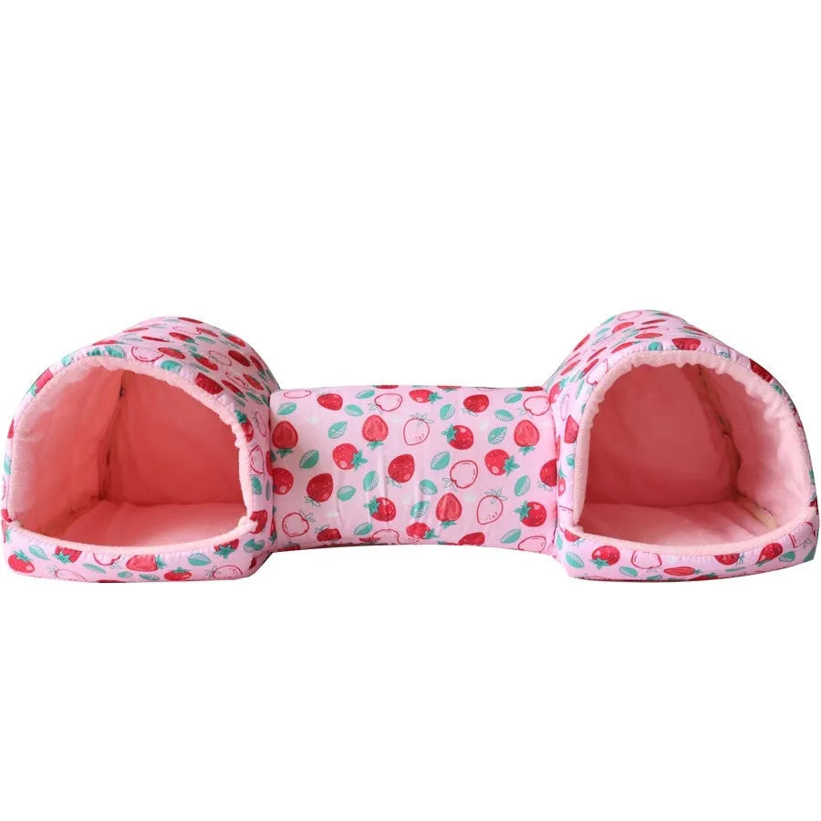Small pet nest bed made of soft polyester in a colourful pattern, suitable for hamsters and guinea pigs
