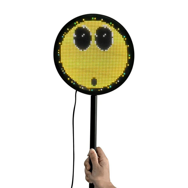 Car LED emoji light 225x225x19mm full colour display with 48x48 dots and ABS frame