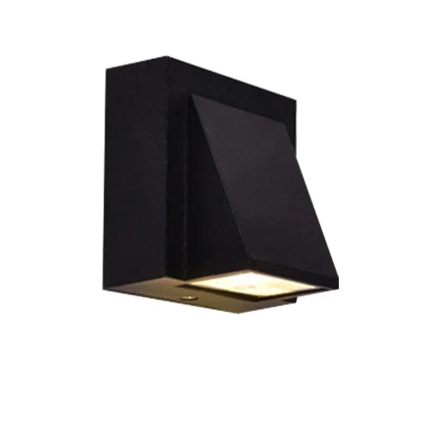 Waterproof LED wall lamp with glass lampshade, 80x80x60mm, 220V, European style