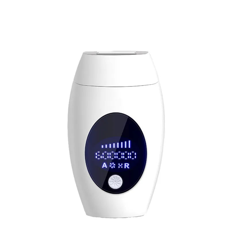 Laser hair remover with LCD display, 600,000 flashes, five energy levels, in green colour, 14x8x5cm, UK plug