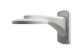 White dome camera wall mount bracket made from aluminium alloy and ABS on white background