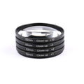 Close-up lenses four-piece set for SLR cameras with nylon bag, various sizes 40.5mm to 82mm