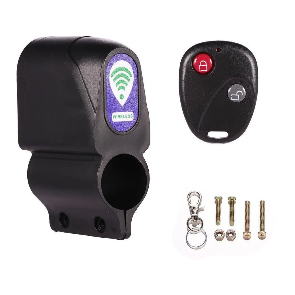 Anti-theft bike lock with wireless remote control and 4-digit keypad