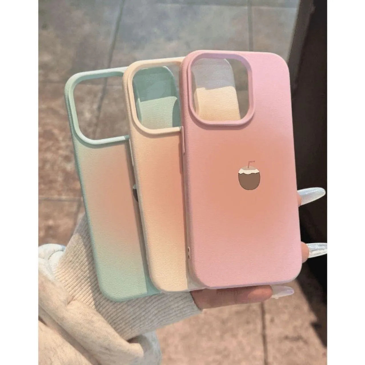 Coconut lychee pattern TPU phone case for Apple iPhone with drop protection