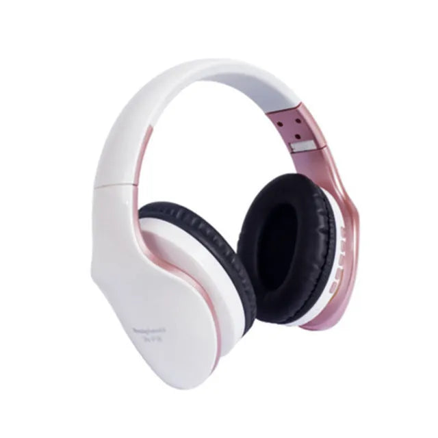 HobbyLane over-ear Bluetooth headset in black, red, and white colour options on a plain background.