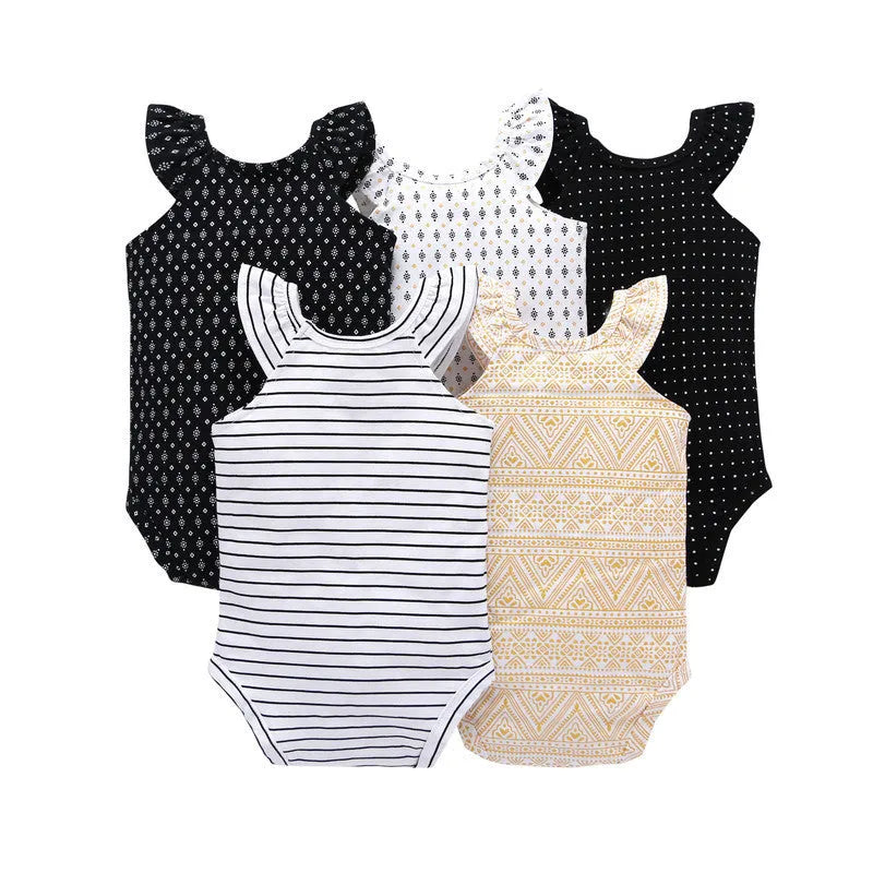 Girls' sleeveless romper jumpsuit in simple style for newborns to 24M, summer outfit