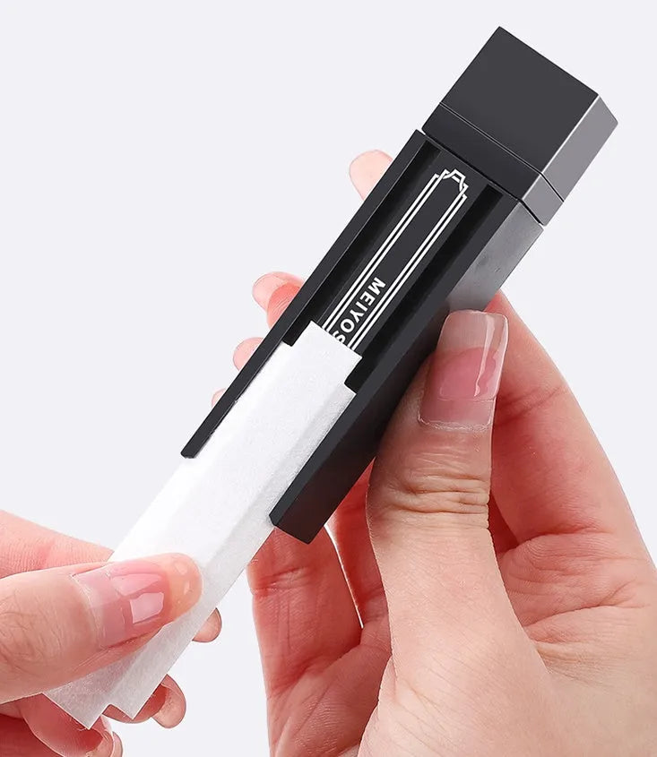 Disposable screen cleaner mobile phone kit with 40 black wipes for decontamination