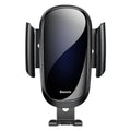 Universal smart car bracket holding smartphone with 360-degree rotation in black, blue or silvery colour