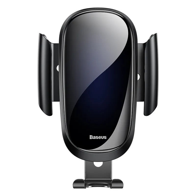 Universal smart car bracket holding smartphone with 360-degree rotation in black, blue or silvery colour