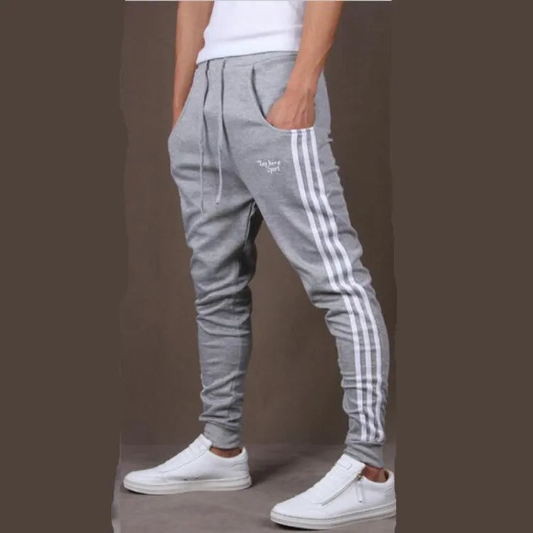 Side three bar student casual trousers, straight leg, mid waist, cotton, grey black navy