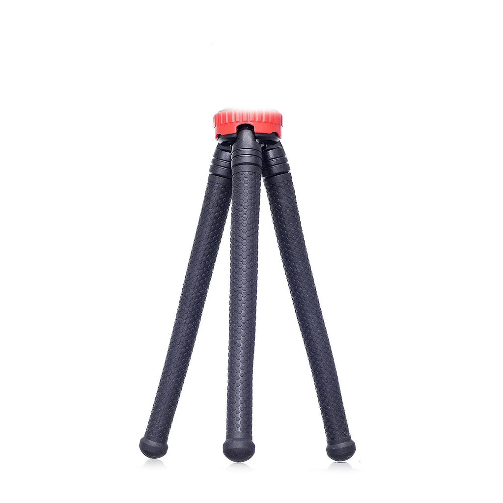 Black flexible octopus leg tripod with spherical gimbal head extended to 30cm.