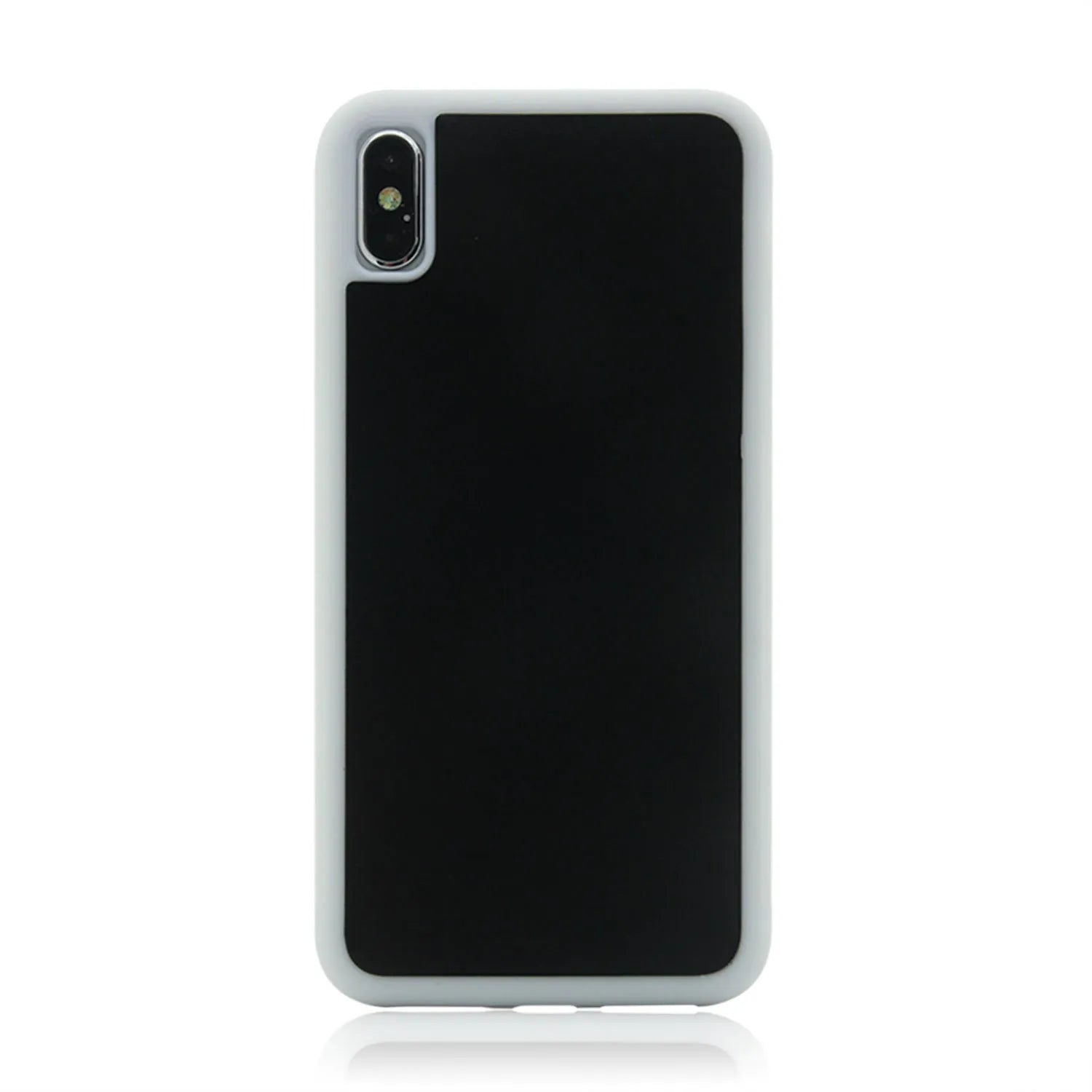Anti-gravity nano material phone case for iPhone, black and white colours, shockproof and shatterproof protection