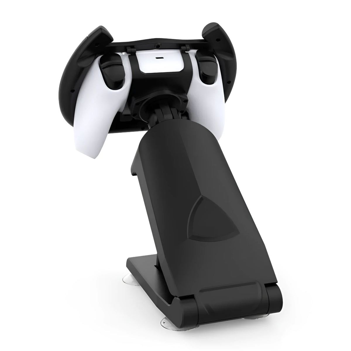 Black ABS PS5 controller steering wheel bracket, 13.2x10.3x23.2cm, 375g racing game handle accessory