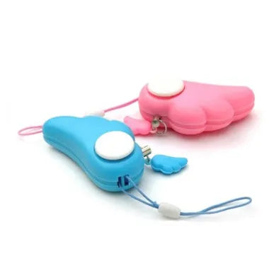 Personal security alarm for women, 6cm x 3cm ABS pull cord siren, 90dB, blue or pink