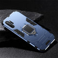 Iron Man magnetic phone case for Samsung Galaxy with metal plate for car mount compatibility in black, blue and red colours